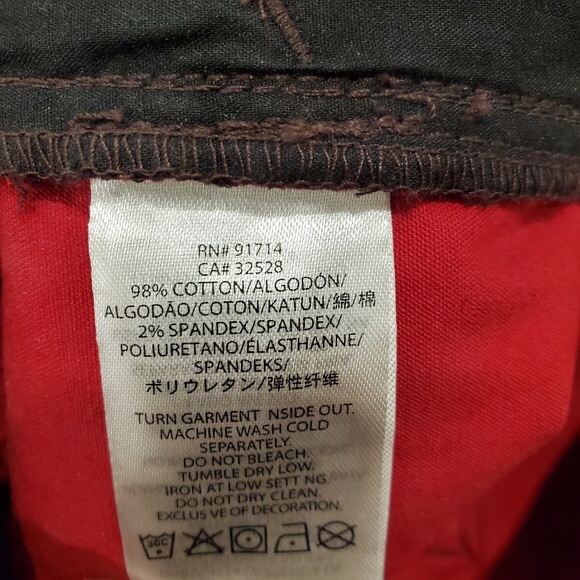 Armani Exchange Faux Leather Burgundy Pants Sz 4 - Picture 11 of 11